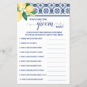 新郎地中海のがシャワーゲームカードと言ったこと チラシ (正面)