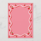 新郎対新婦レトロさくらんぼシャワーゲームカード 招待状 (裏面)