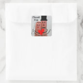 新郎新婦ありがとう スクエアシール (バッグ)