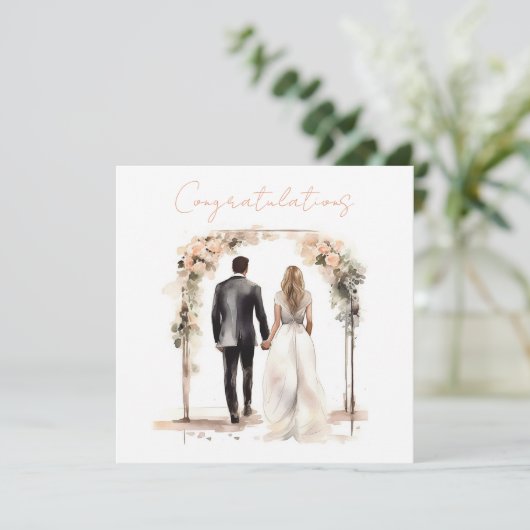 新郎新婦おめでとうカード サンキューカード (スタンド正面)