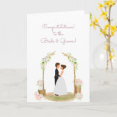新郎新婦おめでとう カード (黄色い花)