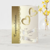 新郎新婦おめでとう　結婚祝いカード カード (黄色い花)