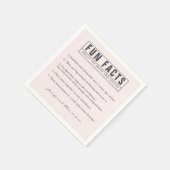 新郎新婦おもしろいファクト赤面ピンク紙 スタンダードカクテルナプキン (角)