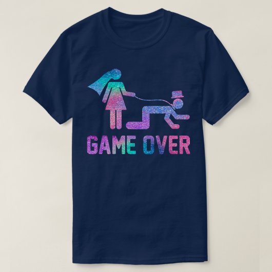 新郎新婦おもしろいミーム結婚ゲームおもしろいOve Tシャツ (デザイン正面)