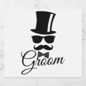 新郎新婦おもしろい リキュールボトルラベル (シングルラベル)