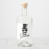 新郎新婦おもしろい リキュールボトルラベル (正面)