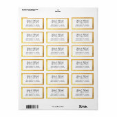 新郎新婦がホーム住所 シールに縁ど名を付ける ラベル (フルシート)