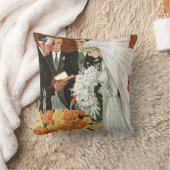 新郎新婦とのビンテージ結婚式 クッション (ブランケット)
