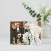 新郎新婦とのビンテージ結婚式 ポストカード (スタンド正面)