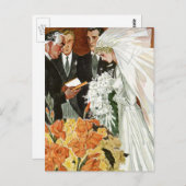 新郎新婦とのビンテージ結婚式 ポストカード (正面/裏面)