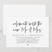 新郎新婦と一緒にお祝いを, 挙式後パーティー 招待状 (正面/裏面)