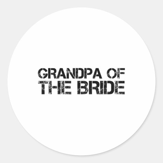 新郎新婦のおもしろいパーティーGifの祖父 ラウンドシール (正面)