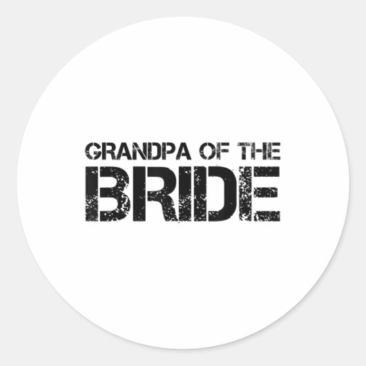 新郎新婦のおもしろいパーティーGifの祖父 ラウンドシール (正面)