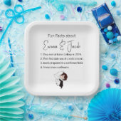 新郎新婦のおもしろい事実 ペーパープレート (パーティー)