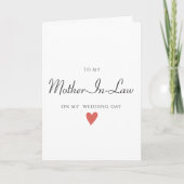 新郎新婦のお母さんありがとう結婚。 カード (正面)