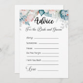 新郎新婦のためのアドバイスグリーンフローラ 招待状 (正面/裏面)