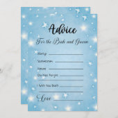 新郎新婦のためのアドバイススカイブルー天空 招待状 (正面/裏面)