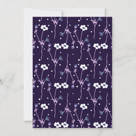 新郎新婦のためのアドバイスダークフローラ 招待状 (裏面)