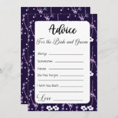 新郎新婦のためのアドバイスダークフローラ 招待状 (正面/裏面)