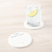 新郎新婦のための砂岩アドバイスのコースター コースター (側面)