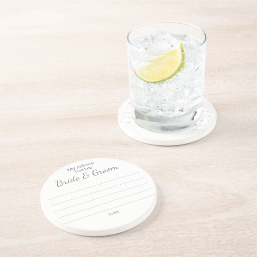 新郎新婦のための砂岩アドバイスのコースター コースター (側面)