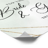 新郎新婦のアドバイスのサイン ポスター (角)