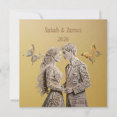 新郎新婦のウェディングギフトカード (正面)