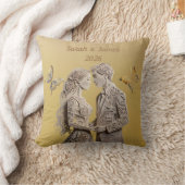 新郎新婦のウェディングギフト クッション (ブランケット)