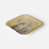 新郎新婦のウェディングギフト ペーパープレート (傾斜あり)