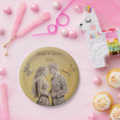 新郎新婦のウェディングギフト ペーパープレート (パーティー)