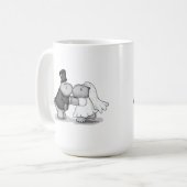 新郎新婦のカバのマグ コーヒーマグカップ (正面左)