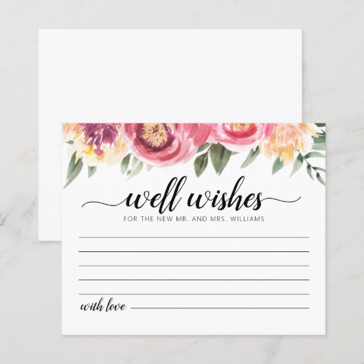 新郎新婦のカードに願う (正面/裏面)