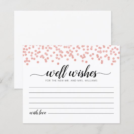 新郎新婦のカードに願う (正面/裏面)