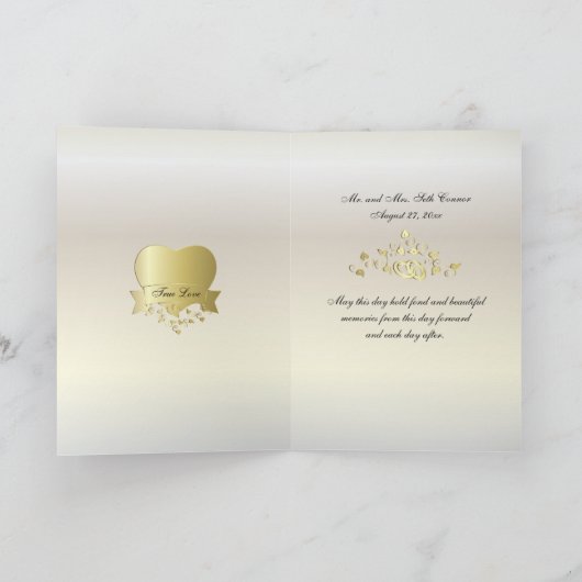 新郎新婦のカード結婚おめでとう カード (内部)