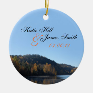 新郎新婦のクリスマスのオーナメント セラミックオーナメント