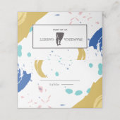 新郎新婦のシルエット プレイスカード (外部開封)