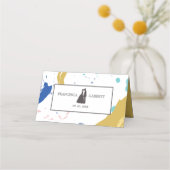 新郎新婦のシルエット プレイスカード (裏面)