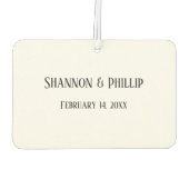 新郎新婦のデート結婚たった今結婚しました カーエアーフレッシュナー (裏面)