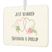 新郎新婦のデート結婚たった今結婚しました カーエアーフレッシュナー (左)