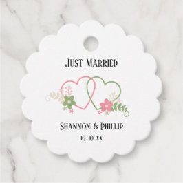 新郎新婦のデート結婚たった今結婚しました フェイバータグ