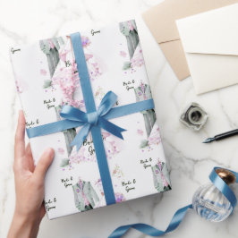 新郎新婦のドレ結婚ス&スーツ ラッピングペーパー