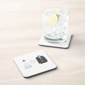 新郎新婦のド結婚レスタキシードのコースター コースター (右側)