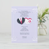 新郎新婦のハートの招待状 招待状 (スタンド正面)