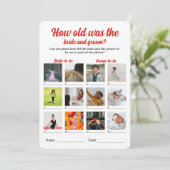 新郎新婦のフォトシャワーゲームは何歳だった カード (スタンド正面)