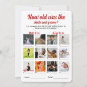 新郎新婦のフォトシャワーゲームは何歳だった カード (正面)