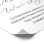 新郎新婦のブライダルカップルのシャワー ポスター (角)