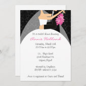 新郎新婦のブライダルシャワーの招待 招待状 (正面/裏面)