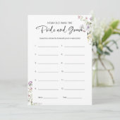 新郎新婦のブライダルシャワー 招待状 (スタンド正面)