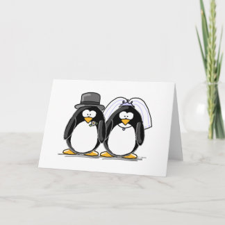 新郎新婦のペンギン カード
