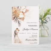 新郎新婦のボホベージュ結婚。 招待状 (スタンド正面)